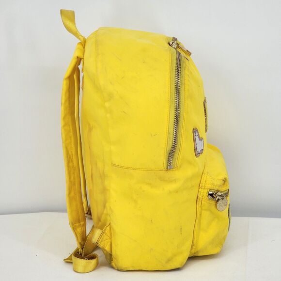 Stoney Clover Lane Bright Yellow Backpack Pineapple Llama Daisy P V S Patch - Picture 6 of 16